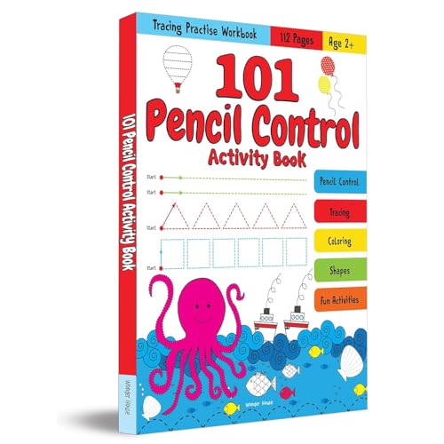 101 Pencil Control Activity Book For Kids | Tracing Practise Book | Age 2+ And Up | Wri…
