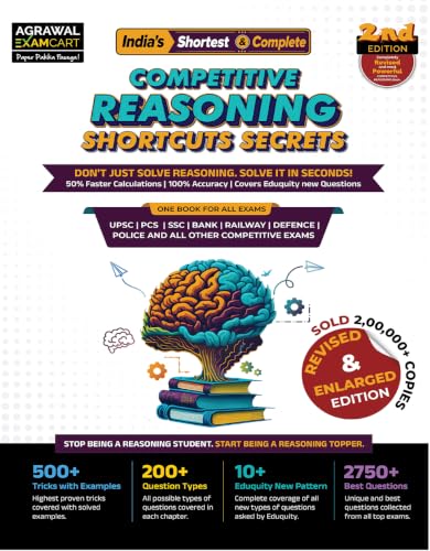 Examcart Shortcut Secrets Reasoning Book for Competitive Exams 2026 | Verbal, Non-Verba…