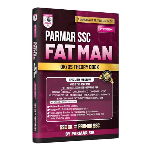 PARMAR SSC Fatman | GK/GS Theory Book | English Medium | 2nd Edition, 2026 | Useful For…