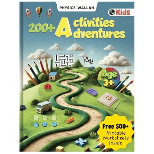 200+ Adventure Activity Book for Kids, Early Learning Educational Book with 500+ Free W…