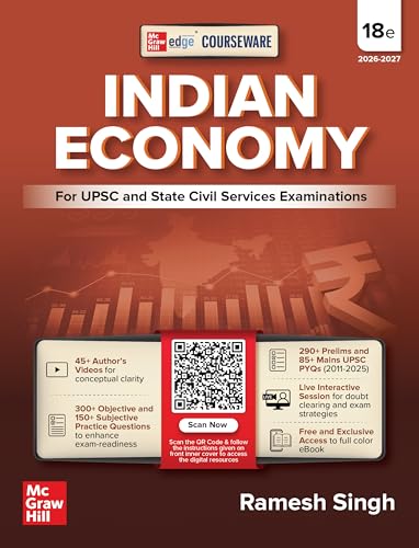 Indian Economy Courseware, 18e by Ramesh Singh for UPSC 2026 | 290+ Solved Online Preli…