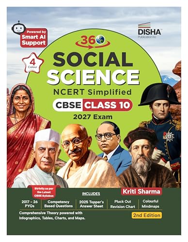 Disha 360 Social Science NCERT Simplified CBSE Class 10 for 2027 Exam 2nd Edn | 4 color…