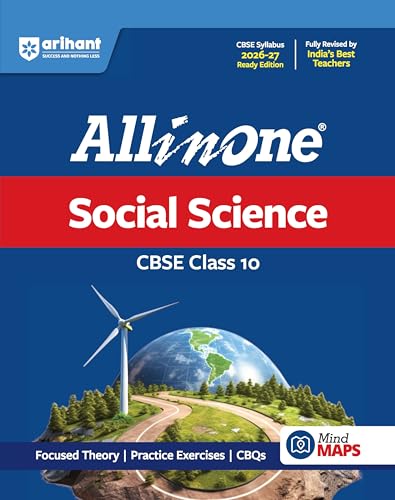 Arihant All in One Social Science Class 10 for CBSE Exam 2026-27 | NCERT Based Complete…