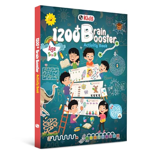 1200+ Brain Booster Activity Book for Kids Ages 5–9 | Theme Based Activity Book with 50…