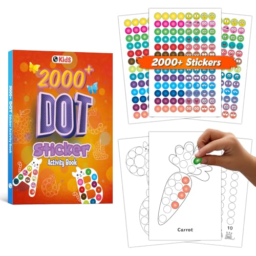 2000+ Dot Sticker Activity Book For 3+ Years Old Toddlers | Fun Sticker Set, Focus Buil…