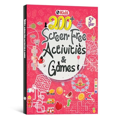 200+ Screen-Free Activities & Games Book For Kids 5+ Years Old | Mazes & Puzzles, Word…