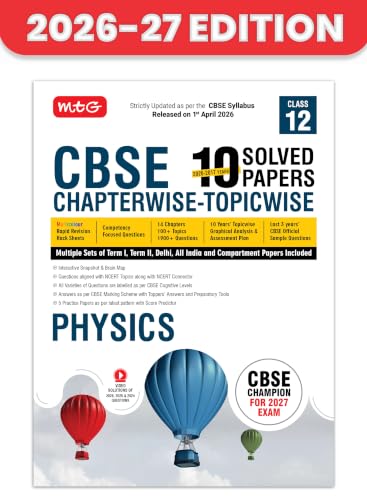 MTG CBSE Class 12 PYQs Book | 10 Years (2026-2017) Chapterwise Topicwise Solved Papers…