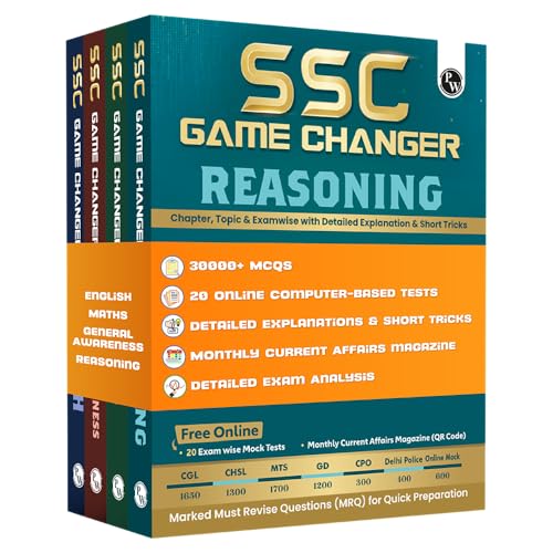 PW SSC Game Changer General Awareness, Maths, English & Reasoning Combo Set of 4 Books…