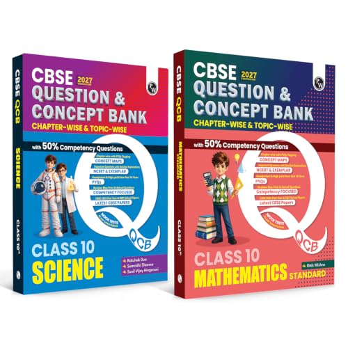 PW CBSE Question & Concept Bank (QCB) Class 10 Science and Maths (Standard) Combo Set o…