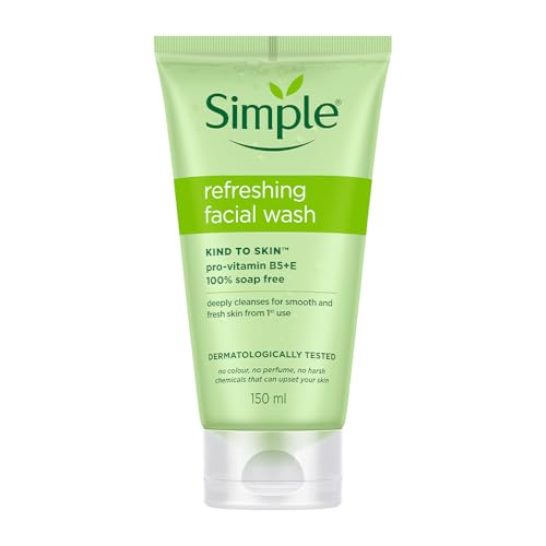 Simple Kind To Skin Refreshing Facial Wash 150 ml | 100% Soap-Free Facewash that doesn'…
