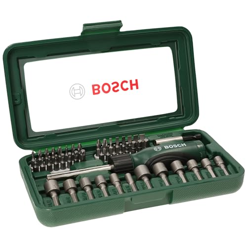 BOSCH 46-Piece Screwdriver Bit Set, 46 Pieces - 32 Screwdriver Bits, Nut-setters in 12…
