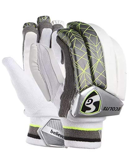 SG Cotton Ecolite Lh Batting Gloves, Junior, cricket, Silver