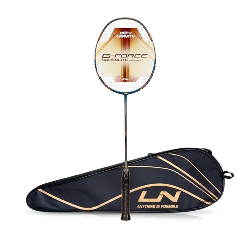 Li-Ning G-Force 5800 Superlite Strung Badminton Racquet with Free Head Cover| 78 Grams…