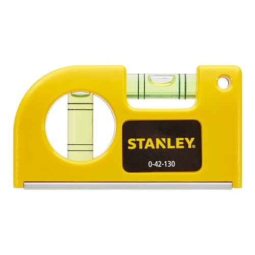 STANLEY 0-42-130 Horizontal/Vertical Aluminium Magnetic Pocket Level, Rare Magnet Base,…