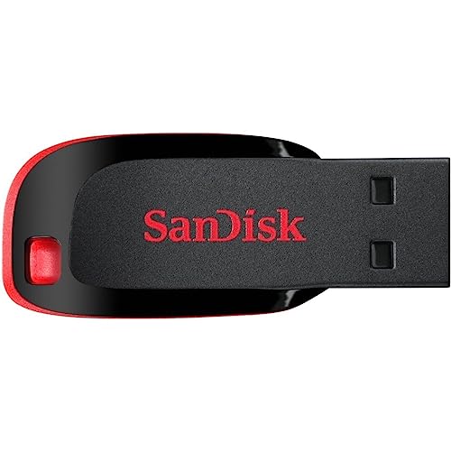 SANDISK Cruzer Blade 64GB, USB 2.0, Flash drive, Pendrive, Red, 5Y Warranty (SDCZ50-064…
