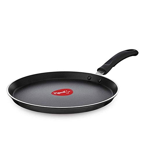 Pigeon Special Non Induction Base Aluminium Non Stick Flat Tawa, 270mm, Cookware with 3…