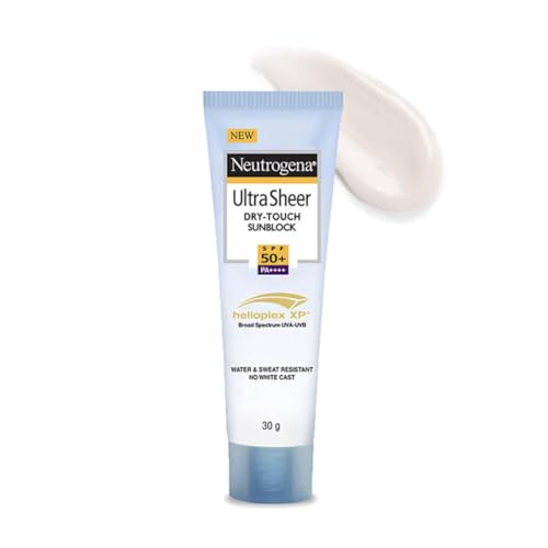 Neutrogena Ultra Sheer Sunscreen SPF 50+ | Broad Spectrum UVA/UVB | Blue light protect…