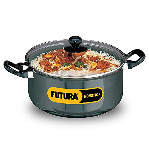 Hawkins Futura 5 Litre Cook N Serve Stewpot, Non Stick Pot with Glass Lid, Cooking Pot…