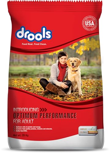 Drools Optimum Performance Adult Dry Dog Food 20kg Pack | Chicken Flavour | Essential P…