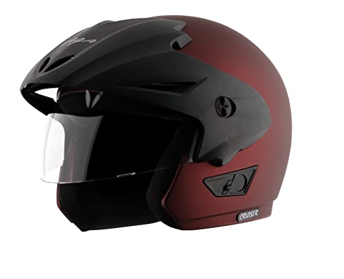 Vega Cruiser ISI Certified Matt Finish Lightweight & Compact with Peak Open Face Helmet…