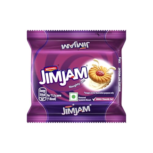 Britannia Treat Jim Jam Sandwich Crème Biscuits, 150g