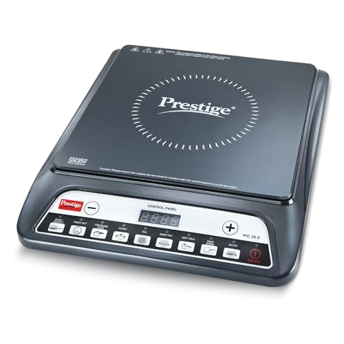 Prestige PIC 20 1600 Watts Induction Cooktop | 4KV Surge Protection | 8 Preset Indian M…