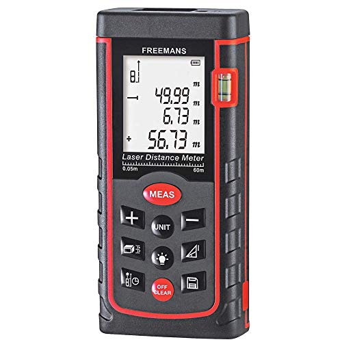 FREEMANS PRO-L60 Professional Laser Distance Meter 60m With Area, Volume, Pythagorean M…