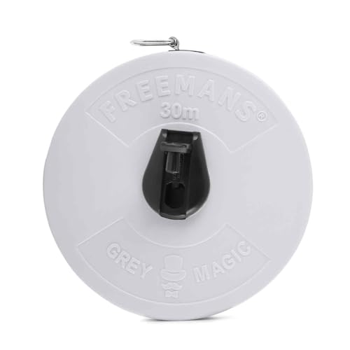 FREEMANS FM30 Grey Magic Fibreglass Measuring Tape - 30m/100ft With Unbreakable ABS Cas…