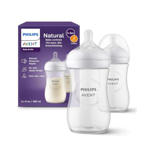 Philips Avent Natural Response Baby Feeding Bottle - 260Ml Baby Milk Bottle Pack of 2,…