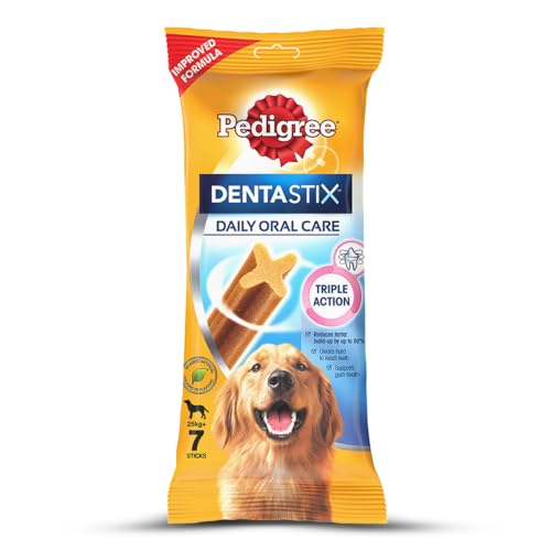 Pedigree Dentastix Oral Care Dog Treat, Adult Large Breed (25+ kg), 270 g, Recommended…