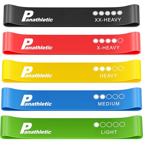 Set of 5 Panathletic Fitness Loop Bands / Resistance Bands â— 12 x 2 Inches â— 100% Nat…