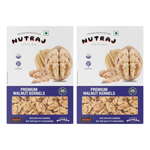 Nutraj Premium Walnut Kernels Without Shell 400g (200g x 2) Pack | Akhrot Giri |Dry Fru…
