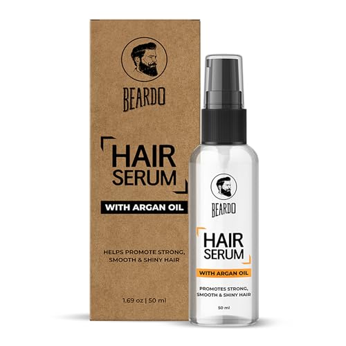 Beardo Hair Serum 50ml for Instant Shine & Anti-frizz with Argan Oil, Made for Men's Ha…