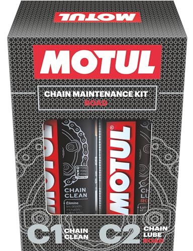 Motul Chain Lube & Chain Cleaner Combo for Bikes – C2 Lubrication + C1 Deep Cleaning Sp…