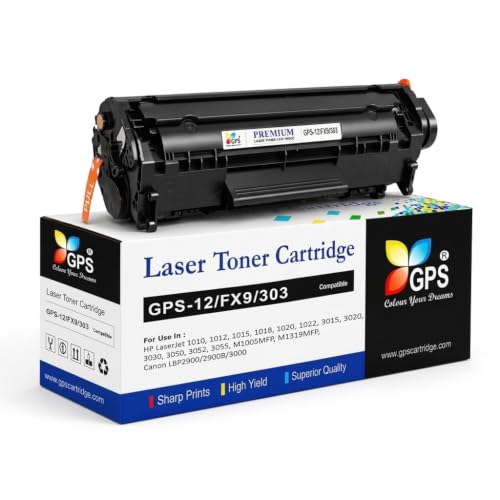 GPS Colour Your Dreams 12A (Q2612A) Black Laser Toner Cartridge, Compatible for HP Lase…