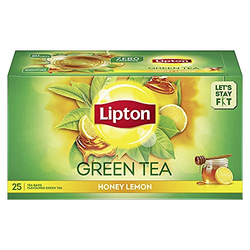 Lipton Green Tea, Honey Lemon, 25 Tea Bags, for Sustainable Weight Loss, with Catechins…