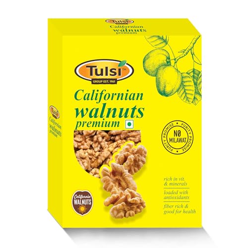 Tulsi California Walnut Kernels Premium 200g | Light Colored Halves | Large Size | Rich…