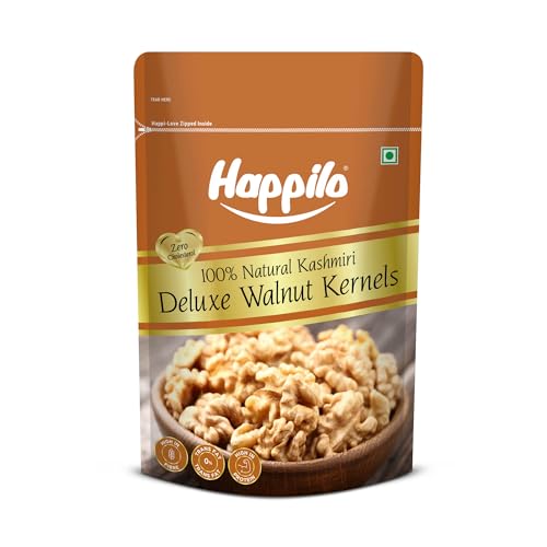 Happilo Premium Deluxe Walnut Kernels 200g (Pack of 1) | Walnuts without Shell | Akhrot…