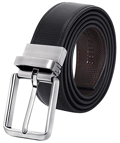 Creature Vegan Leather Formal/Casual Reversible Belt For Men/Boys (Color-Black/Brown||B…