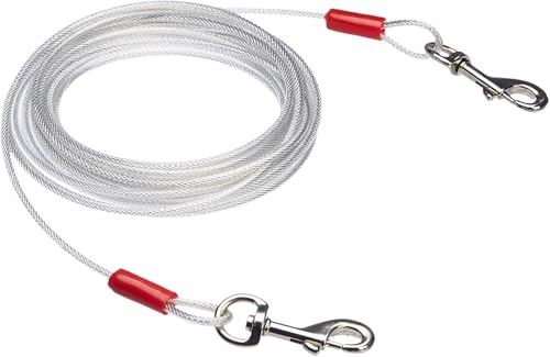 amazon basics Tie-Out Cable/Leash for Dogs up to 41 Kg, 25 Feet