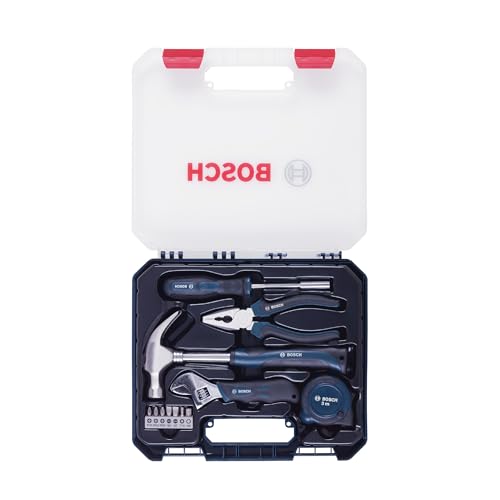 BOSCH 12-Piece Hand Tool Kit for Home | Screwdriver, Plier, Wrench & More | Professiona…