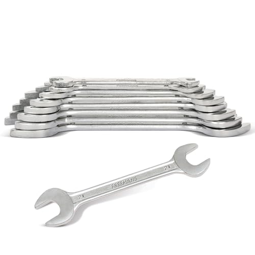 FREEMANS DS08 Double Open End Spanners Wrench - Set of 8 Piece With Chrome Vanadium Ste…