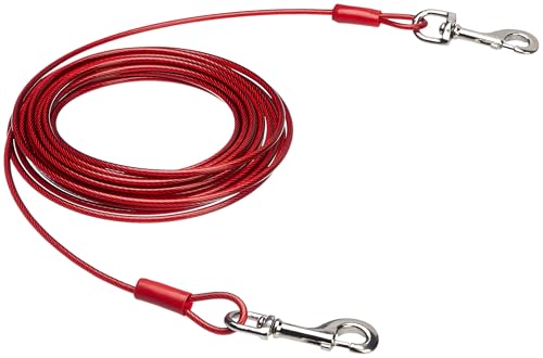 amazon basics Tie-Out Cable/Leash for Dogs up to 57 Kg, 30 Feet