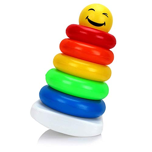 Ratna's Junior Smiley Ring Stacking & Sorting Multicoloured 5 Rings for Infants & Toddl…