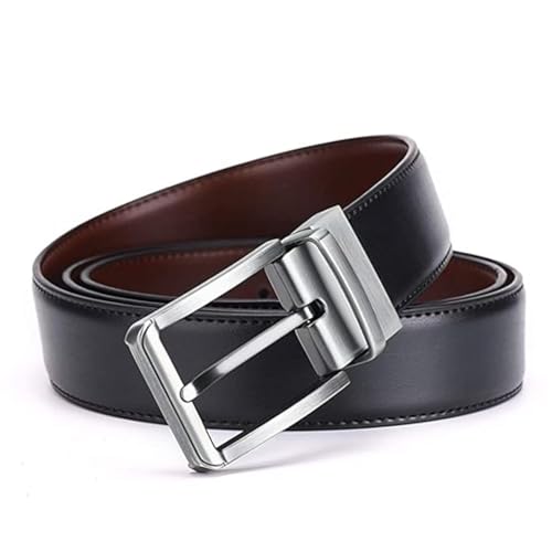 Creature Reversible Shiny Vegan Leather Formal Belt For Men (Color-Black/Brown||BL-014)