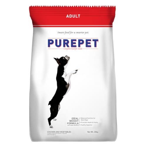 Purepet Adult Dry Dog Food 20kg | Chicken & Vegetable Flavour | Balanced Nutrition | Su…