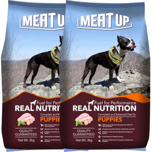 Meat Up Puppy Dry Dog Food 3 kg + 3kg Total 6 kg Pack