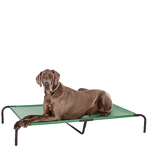 amazon basics Extra Large Elevated Mesh Fabric Cooling Pet Dog Cot Bed - 60 x 37 x 9 In…