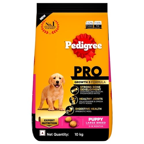 Pedigree PRO Puppy Large Breed, 10 kg Dry Dog Food, Vet Trusted Brand, Expert Nutrition…