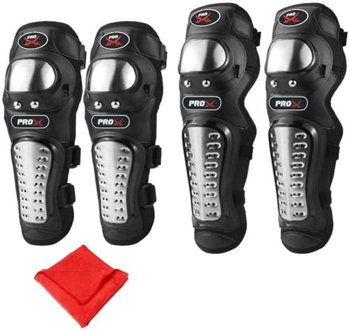 Pivalo PVPBKG4 Adjustable Alloy Steel Knee & Elbow Guards - Unisex Armor Protection Gea…